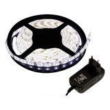 Fita Super Led 5050 Branco Frio 300 Leds 5m + Fonte Grátis