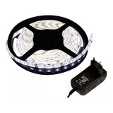 Fita Super Led 5050 Branco Frio 300 Leds 5m + Fonte