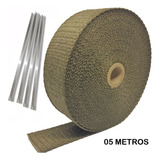 Fita Térmica Escapamento Termotape Titanium 5 Metros E 4 Zip