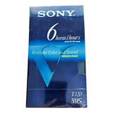 Fita Vhs Sony T-120 Brillian Color Premium Lacrada Virgem