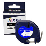 Fita X-full Transparente Rotulador Dymo 12267 Letratag 100h Cor Fundo Transparente, Letra Preta