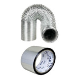 Fita +duto Flexível Aluminizado 100mm 5m Coifa Exaustor Grow