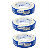 Fitas Crepe 24mmx50m Para Isolamentos - Tigre - Kit 3 Und Cor Branco Liso