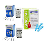Fitas/tiras Reagentes G-tech Lite 100 Unidades +100 Lancetas