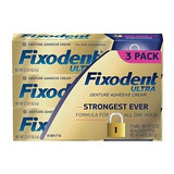 Fixador De Dentadura Fixodent Ultra Scope 62,4g - 3 Tubos