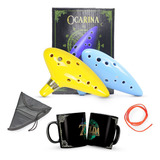 Flauta Ocarina Cerâmica 12 Furos Em