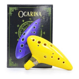 Flauta Ocarina Cerâmica Standard 12 Furos Em C Dó C/ Bag Ama