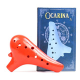 Flauta Ocarina Standard  Abs 12 Furos Em C Dó Vermelho