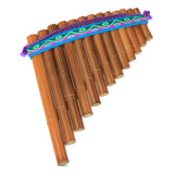 Flauta Pan Peruana Artesanal Sopro Bambu