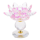 Flor Castiçal Cristal Enfeite Vidro Decoração Porta Vela