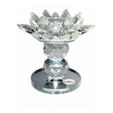 Flor De Lotus Enfeite Castiçal Cristal Porta Velas Espelho