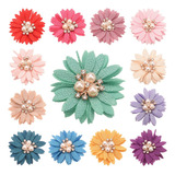 Flor De Tecido Aplique De Roupa E Artesanato 5cm 10 Und