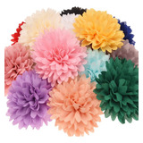 Flor De Tecido Aplique De Roupa E Artesanato 8cm 4 Peças