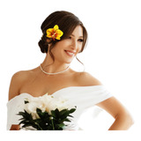 Flor Para Cabelo Presilha Fivela Orquideas Coloridas Flores