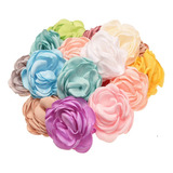 Flores De Cetim Bordas Queimadas Artesanato 5x5cm 10 Und