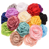 Flores De Cetim Bordas Queimadas Mix De Cores 5cm 20 Und