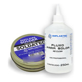 Fluxo Liquido No Clean 250ml + Pasta De Solda Soldatec 50g