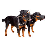 Focinheira Rottweiler Pitbull Couro Ajustável Reforçada