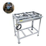 Fogão 2 Bocas 30x30 Inox Alta Pressão Industrial C/ Brinde