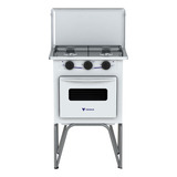 Fogão 2 Bocas Gemini Com Tampa De Metal Branco Gás Glp Venax