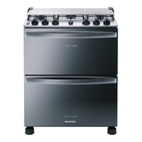 Fogão A Gás De Piso 5 Bocas Duplo Forno Bfd5ncr Brastemp