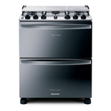 Fogão Brastemp 5 Bocas Duplo Forno Cor Inox Com Botões Remov Tipo De Conexão Gás Engarrafado 110v