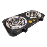 Fogão Cooktop Elétrico Fogareiro 2 Bocas 2.000 Watts Preto
