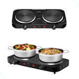 Fogão Cooktop Elétrico Indução 2 Bocas Prateado De Mesa 127v
