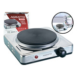 Fogão Cooktop Elétrico Inox 1 Boca De Mesa Portátil Agratto