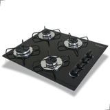 Fogão Cooktop Gás 4 Bocas Ultra Chama 127v/220v Preto