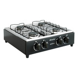 Fogão Cooktop Gás Asiático Jr 4 Bocas Preto Braslar 