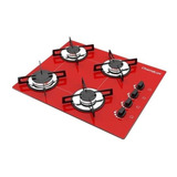 Fogão Cooktop Gás Chamalux 4 Bocas Ultra Chama Vermelho