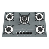 Fogão Cooktop Gás Chamalux Luana 5 Bocas Tripla Chama Prata 110v/220v
