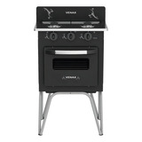 Fogão De Chão Venax Gemini Gás 2 Queimadores C/ Forno Cor Preto 110v/220v
