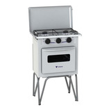 Fogão Gás Portátil 2 Bocas C Tampa Forno Gemini Venax Branco