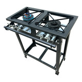 Fogão Industrial 2 Bocas Duplas 30x30 Baixa Pressão Q Duplo