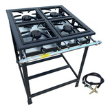 Fogão Industrial 4 Bocas Alta Pressão A Gás Cozinha + Brinde