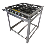 Fogão Industrial 4 Bocas Em Inox Baixa Pressão Cristal Aço