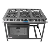 Fogão Industrial 6 Bocas Baixa Pressão Com Forno Economico