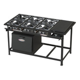 Fogão Industrial 6 Bocas + Chapa Lanche+ Forno 70 Litros