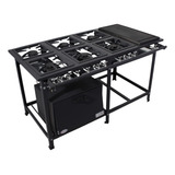 Fogão Industrial 6 Bocas + Chapa Lanche+ Forno Grande