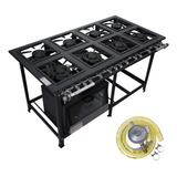Fogão Industrial 8 Bocas Baixa Pressão C/ Kit Gás + Forno
