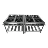 Fogão Industrial 8 Bocas Extra 30x30 Alta Ou Baixa Pressão Cor Cinza-grafite N A