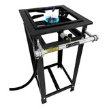 Fogão Industrial Alta Pressão 1 Boca 30x30 Piso + Brinde