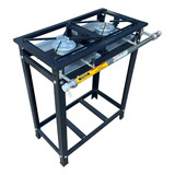 Fogão Industrial Alta Pressão 2 Bocas Caulim 30x30 Gás Cor Preto