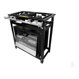 Fogão Industrial De Piso Cristal Aço Economy 2 Bocas - Forno