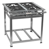 Fogão Industrial Inox 4 Bocas Ap 30x30 Cristal Aço P7 