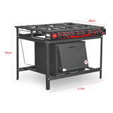 Fogão Industrial Mared 6 Bocas Com Forno Com Porta Cega