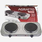 Fogão Portátil Elétrico Agratto Aço Inoxidável 2 Bocas 127v