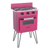 Fogão Portátil Gás Gemini Vetro 2 Bocas Venax S/ Tampa Pink